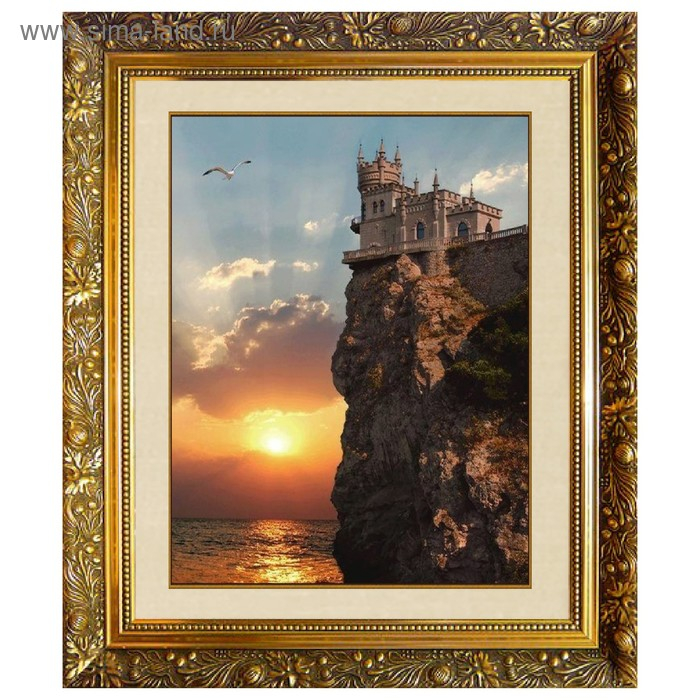 Алмазная мозаика на подрамнике &laquo;Ласточкино гнездо&raquo;, 30 &times; 40 см, 33 цвета