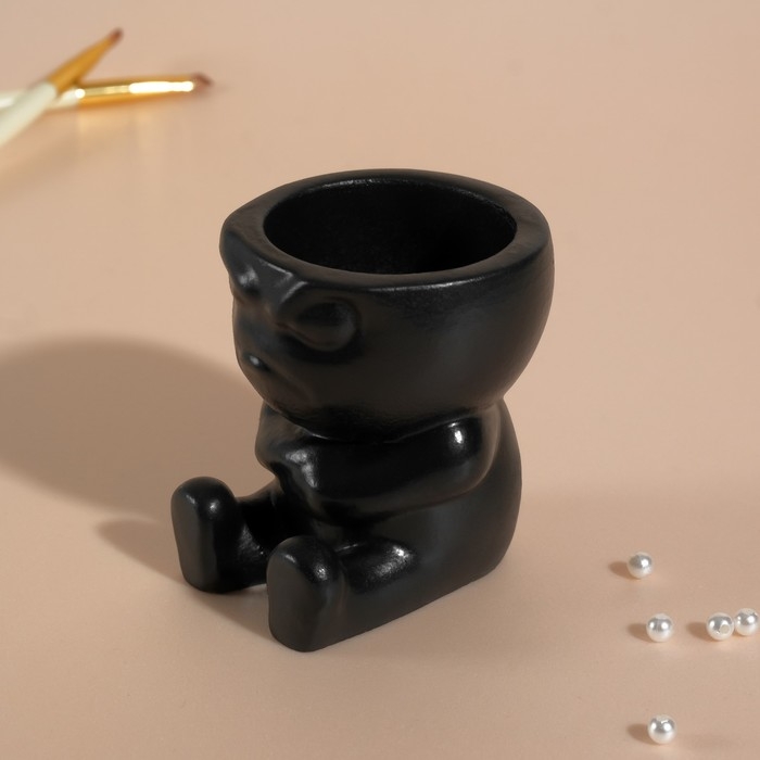 Подсвечник Подсвечник "Мистер Зло" 7х6 см черный