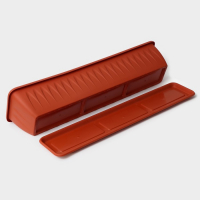 Ящик балконный &laquo;Алиция&raquo;, 10 л, 80 см, с поддоном, цвет терракотовый