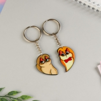 Брелок для ключей парный &laquo;Тому кого очень очень люблю&raquo;, акриловый, 13,3 х 8