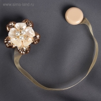 Подхват для штор &laquo;Цветок перламутровый&raquo;, d = 5,5 см, цвет золотой
