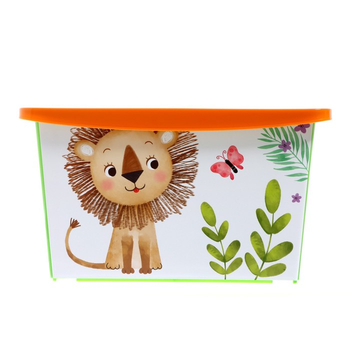 Ящик для игрушек, с крышкой, &laquo;Счастливое детство&raquo;, объём 30 л