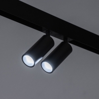 Светильник трековый ULTRA "Акцент дуо" 2хLED 18Вт 3000K-5700К CRI90 черный Светильник трековый ULTRA "Акцент дуо" 2хLED 18Вт 3000K-5700К CRI90 черный