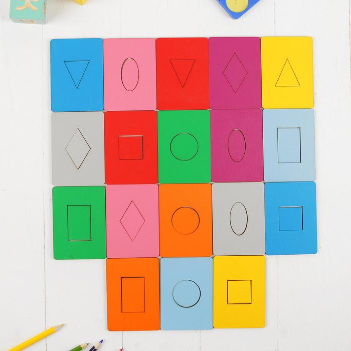 Досочки Сегена, крашеные, 18 шт., размер досочки: 7 &times; 9,5 см