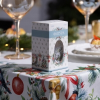 Светодиодная фигура &laquo;Белый фонарь с лосём и косулей&raquo; 6.3 &times; 12 &times; 6.3 см, пластик, батарейки AG13х3 (в комплекте), свечение тёплое белое