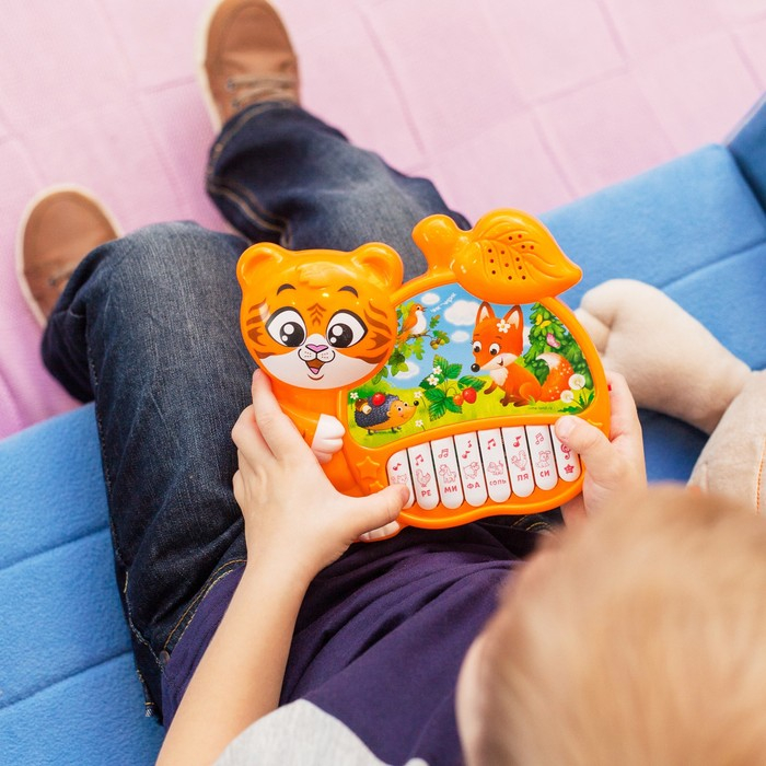 Музыкальная игрушка-пианино &laquo;Любимый тигруля&raquo;, ионика, 4 режима игры, работает от батареек