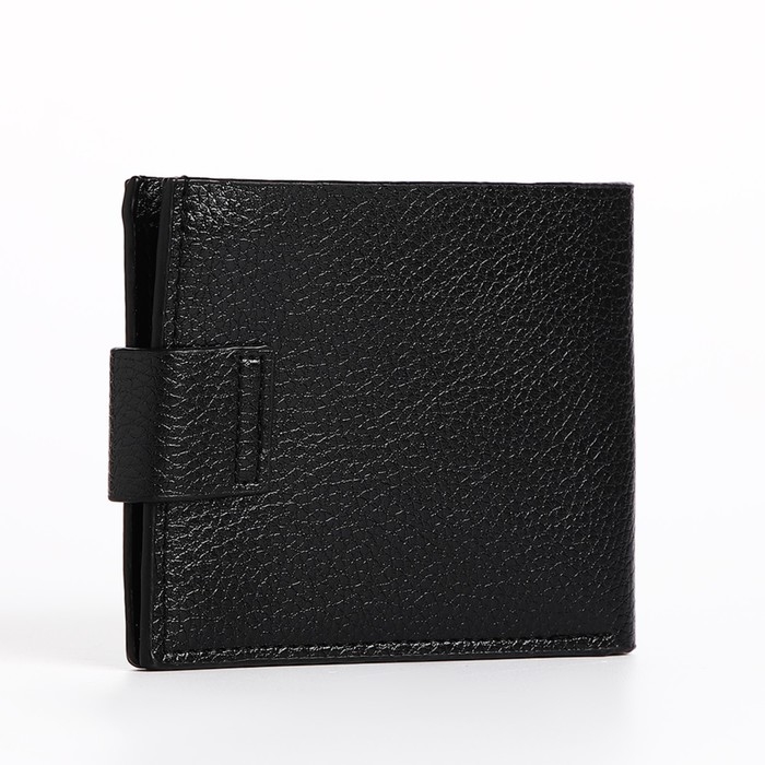 Портмоне мужское на магните, отдел для купюр, для карт, для монет, цвет чёрный Портмоне мужское на магните, отдел для купюр, для карт, для монет, цвет чёрный