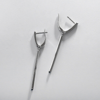 Серьги со стразами XUPING гордость, цвет белый в серебре