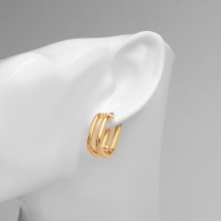 Серьги металл &laquo;Аккорд&raquo; параллель, цвет золото