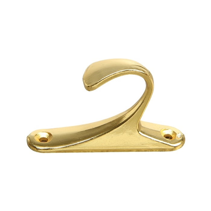 Крючок для штор KS101 CAPPIO, однорожковый, цвет золото, 2 шт