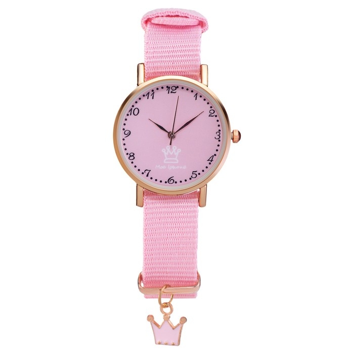 Часы наручные женские "Корона", розовые