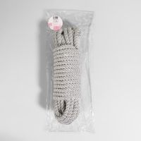 Шнур витой, d = 10 мм, 9 &plusmn; 1 м, цвет серебряный