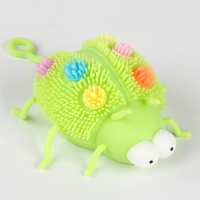 Мяч детский резиновый ёжка световой &laquo;Божья коровка&raquo;, цвета МИКС , в шоубоксе