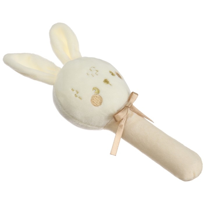 Подарочный набор новогодний: игрушка - пищалка и иигрушка - шуршалка &laquo;Зайка&raquo;, цвет бежевый