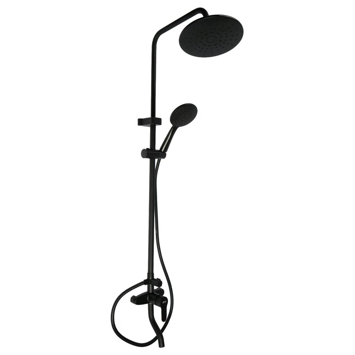 Душевая система ZEIN Z1015, тропическая и ручная лейка, шланг 150 см, черная Душевая система ZEIN Z1015, тропическая и ручная лейка, шланг 150 см, черная