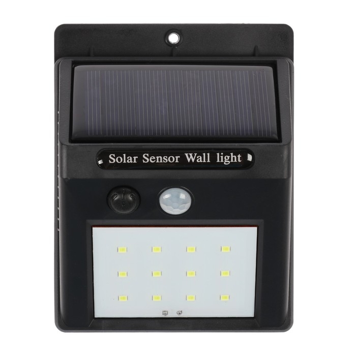Садовый светильник на солнечной батарее, накладной, 9.5 &times; 13 &times; 5 см, 20 LED, свечение белое