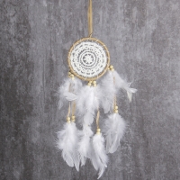 Ловец снов с кружевом "Дуновение ветра" d=8 см длина 28 см Ловец снов с кружевом "Дуновение ветра" d=8 см длина 28 см