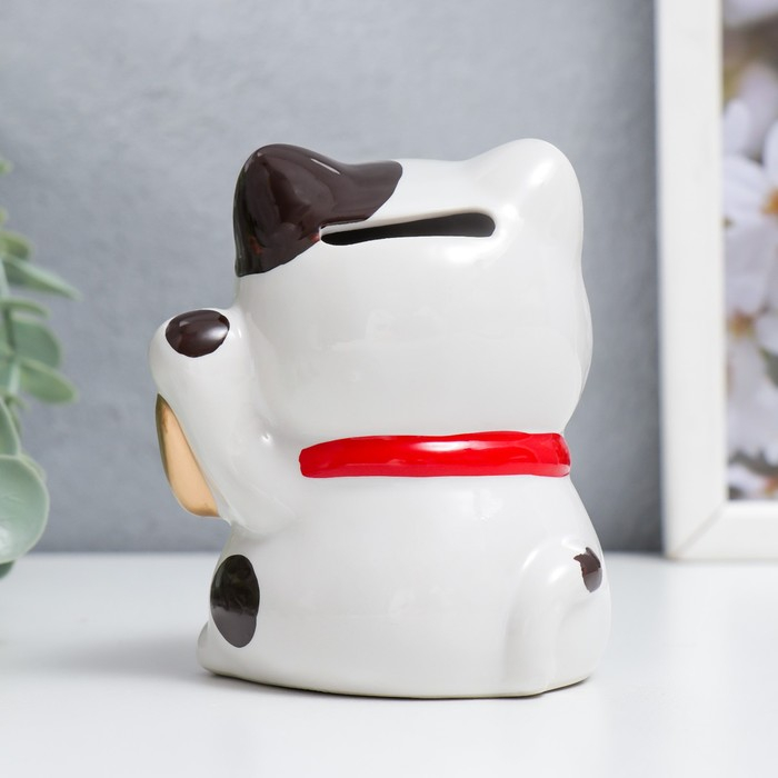 Копилка керамика Копилка керамика "Манэки-нэко - иероглиф счастье и удача" 9,3х7х7 см