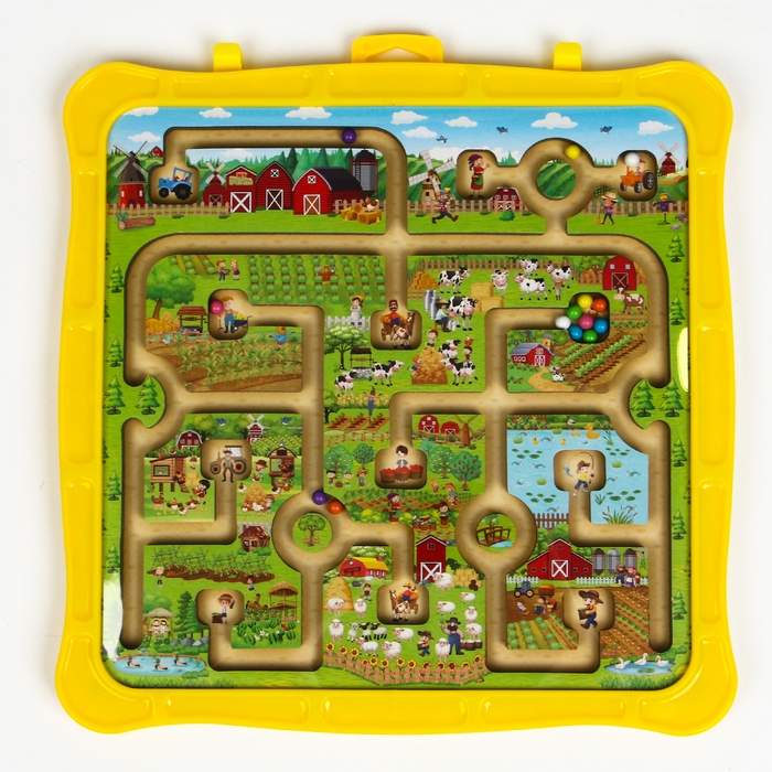 Игровой набор лабиринт &laquo;Ферма&raquo;, маркерная доска, 2 &times; 26 &times; 27,5 см