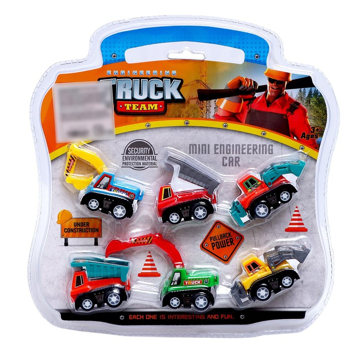 Набор инерционных машин &laquo;Строительная техника&raquo;, 6 штук