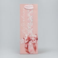 Пакет подарочный под бутылку, упаковка, &laquo;Бутылочка для тебя&raquo;, 9 х 25 х 8.9 см