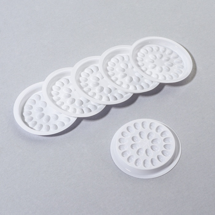 Палетка (лунка) для смешивания клея, набор - 40 шт, 4,8 × 0,5 см, цвет белый Палетка (лунка) для смешивания клея, набор - 40 шт, 4,8 × 0,5 см, цвет белый