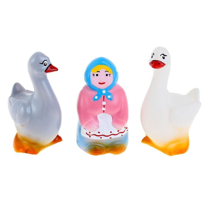 Набор резиновых игрушек &laquo;Два весёлых гуся&raquo;, 3 шт.