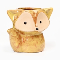 Горшок "Лисенок Фред" рыжий, 8х9х9см