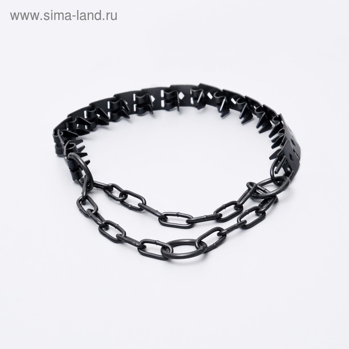 Ошейник строгий пластинчатый вороненый,  50 х 2,3 см