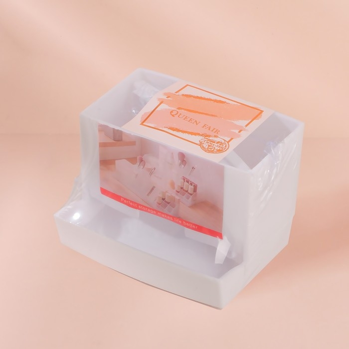 Органайзер для ватных палочек, с крышкой, 9 × 6,5 × 7,5 см, цвет белый Органайзер для ватных палочек, с крышкой, 9 × 6,5 × 7,5 см, цвет белый