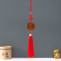 Подвеска пластик "Кулон Багуа" имитация янтаря 1х5х33 см Подвеска пластик "Кулон Багуа" имитация янтаря 1х5х33 см