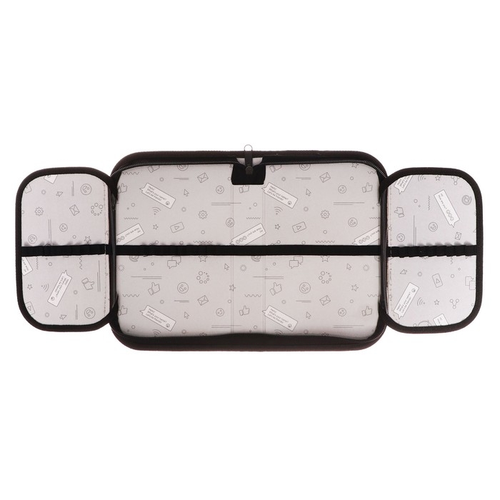 Пенал 1 секция, 130 х 210 х 40 мм, 2 откидные планки, тканевый, Calligrata TOP, Content "Аниме", МИКС