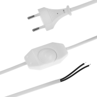 Шнур сетевой с диммером для бра, 100 Вт, 1,5 м, белый Шнур сетевой с диммером для бра, 100 Вт, 1,5 м, белый