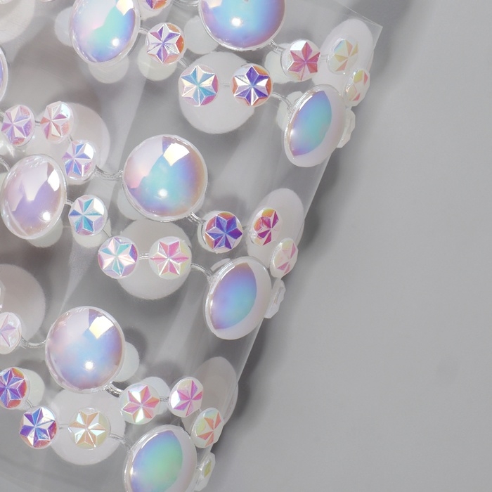 Жемчуг самоклеящийся &laquo;Ассорти&raquo;, с голографией, 125 шт на листе