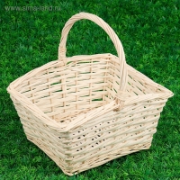 Корзина плетеная, ива, 27&times;22&times; h14(27) см,