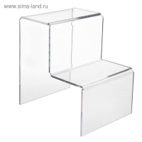 Горка 2 ступеньки 12&times;13&times;15 см, оргстекло 2 мм, В ЗАЩИТНОЙ ПЛЁНКЕ