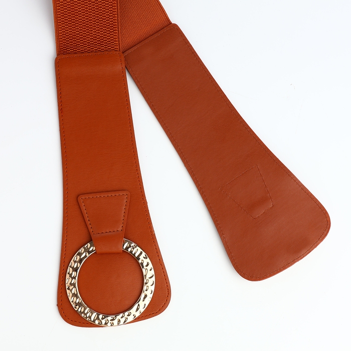 Ремень женский, ширина 10 см, пряжка золото, цвет рыжий Ремень женский, ширина 10 см, пряжка золото, цвет рыжий