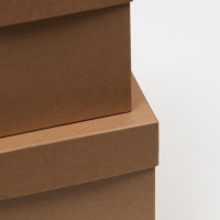 Набор коробок 5в1 "Крафт однотонный", 22.5 х 22.5 х 22.5 - 9.5 х 9.5 х 9.5 см