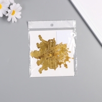 Наклейка бумага, пластик "Корона" золотой блеск набор 12 шт 3 размера