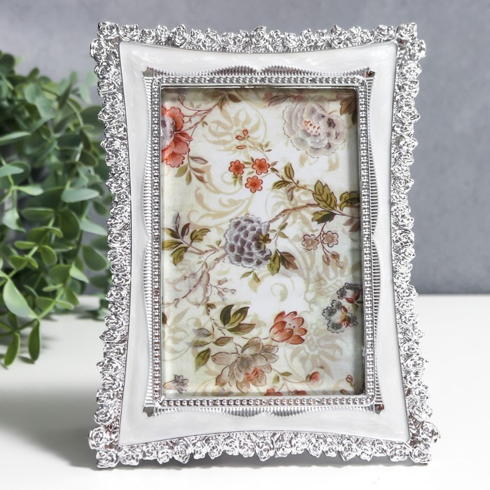 Фоторамка 10х15 см "Розы" перламутр 19,7х15х1 см