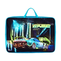 Папка для чертежей и рисунков А3, 470 х 350 х 75 мм, с ручками, текстильная, ПМД 3-20-4 Game auto (ручки-тесьма) 71729