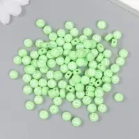 Бусины для творчества пластик "Английские буквы" зелёные набор 20 гр 0,4х0,7х0,7 см