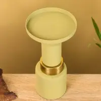 Подсвечник на 1 свечу текстурный &laquo;Оливковый&raquo;, 10.5&times;10.5&times;19.5 см