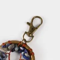 Брелок ловец снов "Великое древо" 19 см, цв. бело-синий