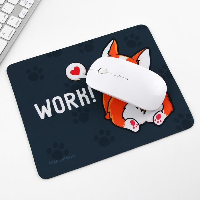 Коврик для компьютерной мыши &laquo;Work&raquo;, 22 х 18 см
