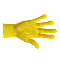 Перчатки рабочие, х/б, с нейлоновой нитью, с ПВХ точками, размер 9, жёлтые, Greengo