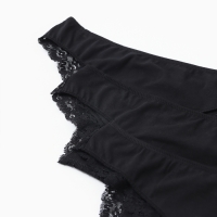 Набор женских трусов бразилиана (3 шт.), цвет черный, размер 44 (S) Набор женских трусов бразилиана (3 шт.), цвет черный, размер 44 (S)