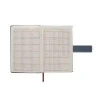 Ежедневник недатированный формат А5, с хлястиком, 128л, линия, пвх, Индиго