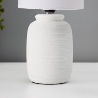 Настольная лампа с абажуром RISALUX &laquo;Анджело&raquo;, Е14, 40 Вт, белый, 13&times;13&times;29 см