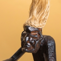 Сувенир "Абориген музыкант" дерево, 12х8х14 см